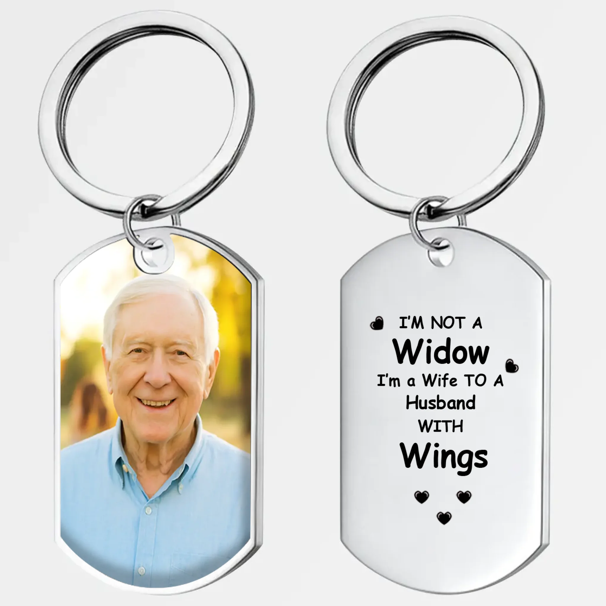 Still My Husband Grandpa Memorial Keychain – Individualized Photo Tribute - 89Prints