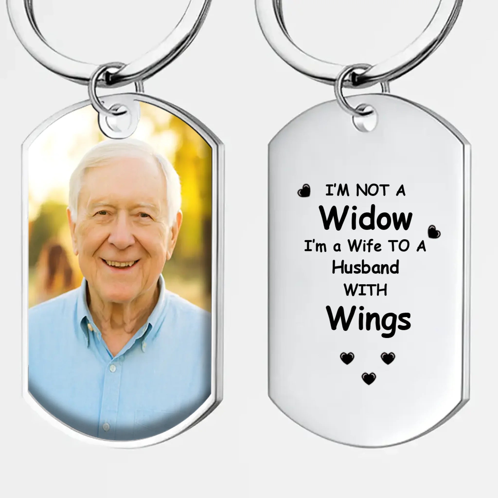 Still My Husband Grandpa Memorial Keychain – Individualized Photo Tribute - 89Prints