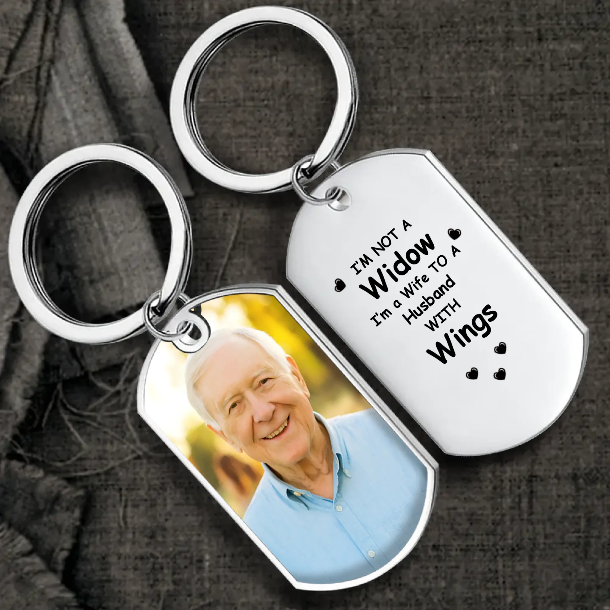 Still My Husband Grandpa Memorial Keychain – Individualized Photo Tribute - 89Prints