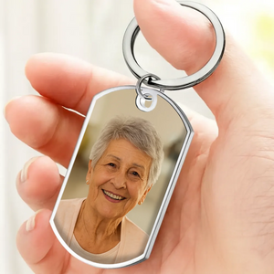 Walk Beside Us Forever Memorial Keychain – Individualized Photo & Name Remembrance Keepsake - 89Prints