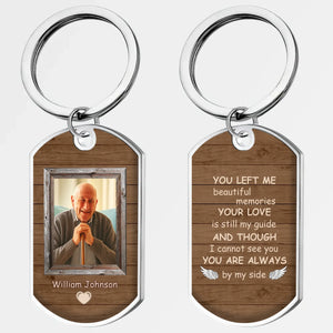 You Are Always By My Side Grandparents Memorial Keychain - Beautiful Memories Unique Photo & Name Keepsake - 89Prints