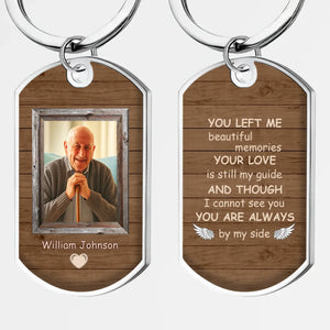 You Are Always By My Side Grandparents Memorial Keychain - Beautiful Memories Unique Photo & Name Keepsake - 89Prints