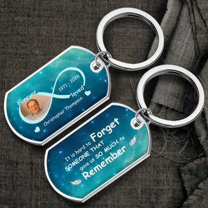 Forever Loved Infinity Memorial Keychain – Exclusive Photo & Dates Grandparents Keepsake – 89Prints