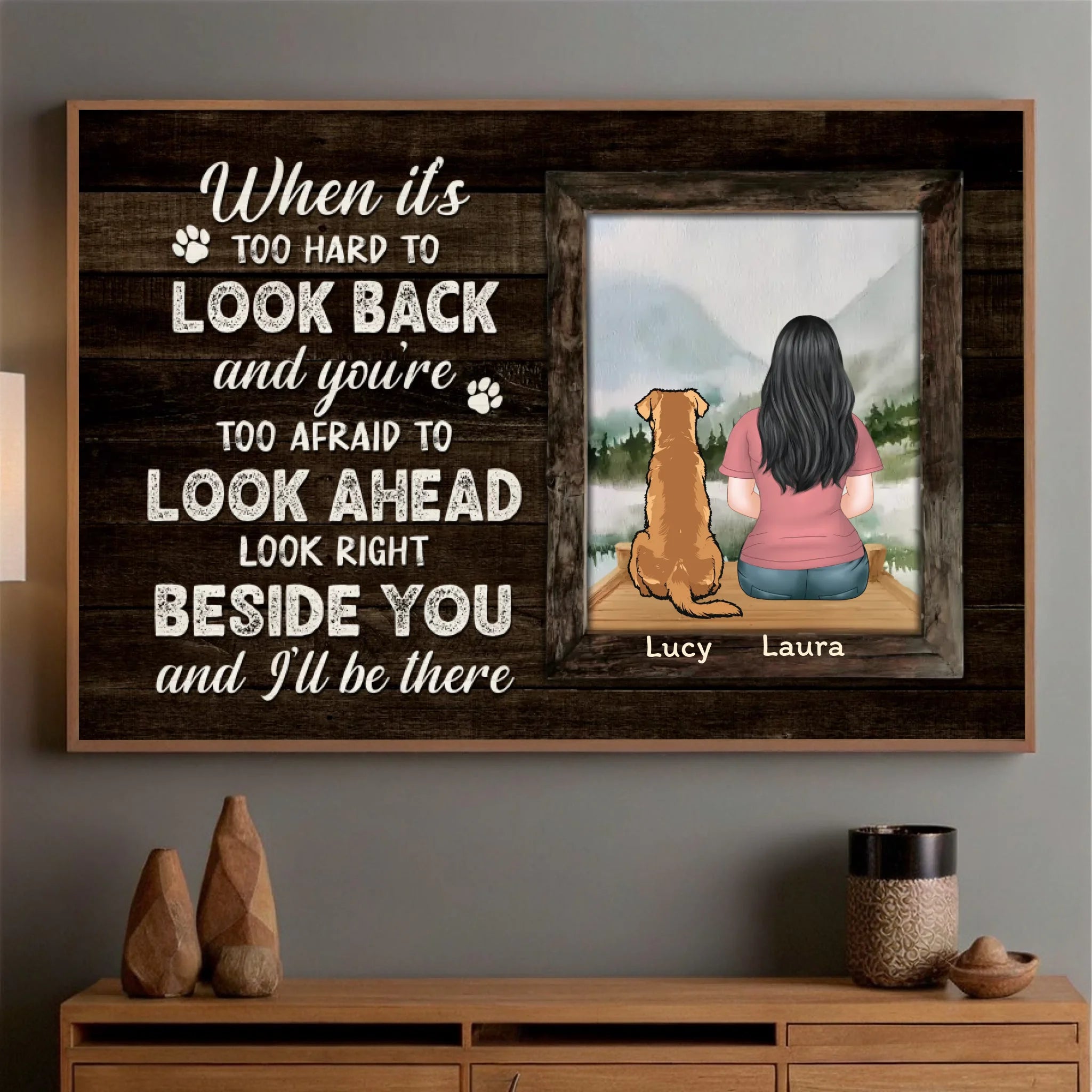 Furry Friend Quote Poster – Look Beside You Keepsake Print – 89Prints