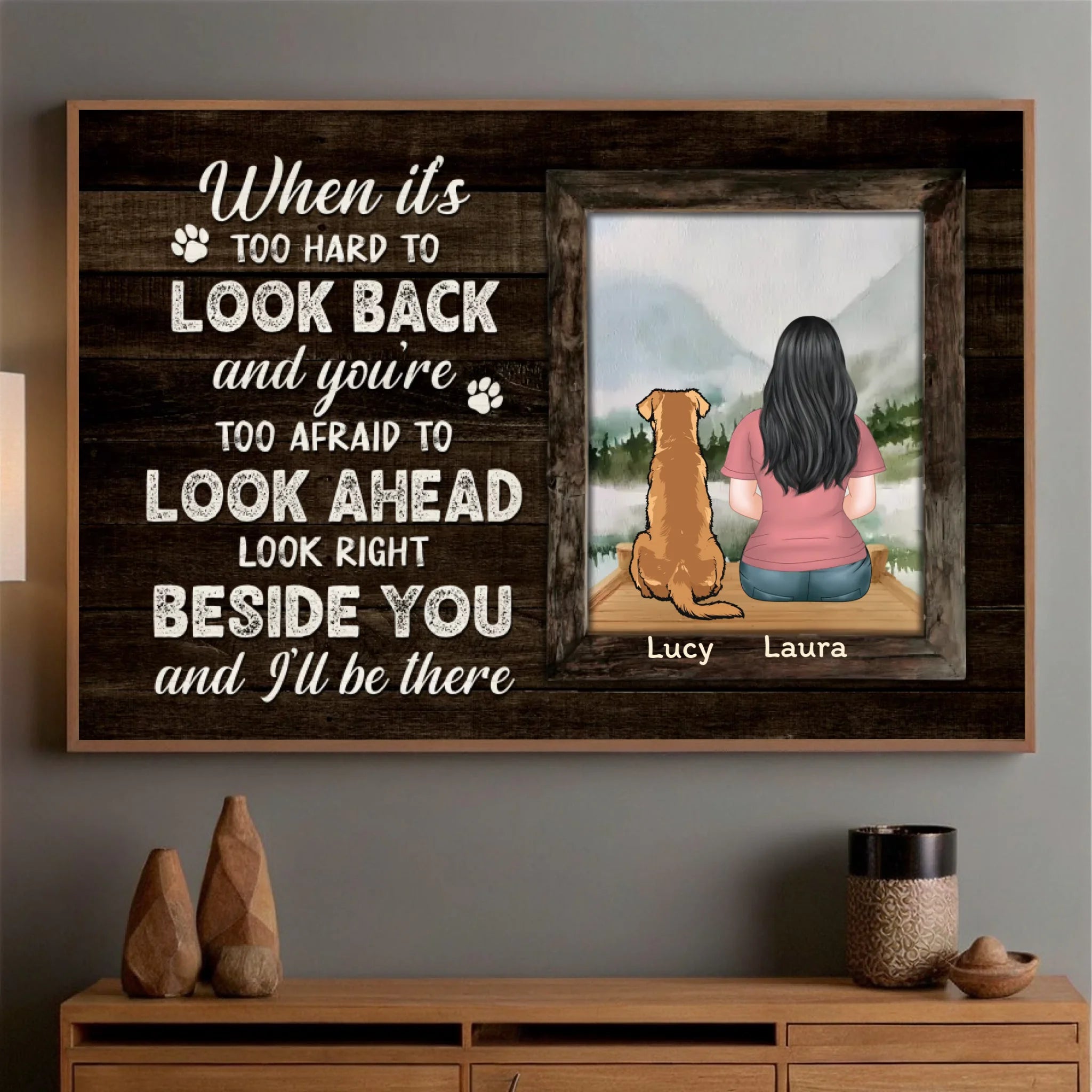 Furry Friend Quote Poster – Look Beside You Keepsake Print – 89Prints