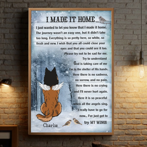 Personalized Dog Memorial Poster – I Made It Home Pet Loss Keepsake – 89Prints