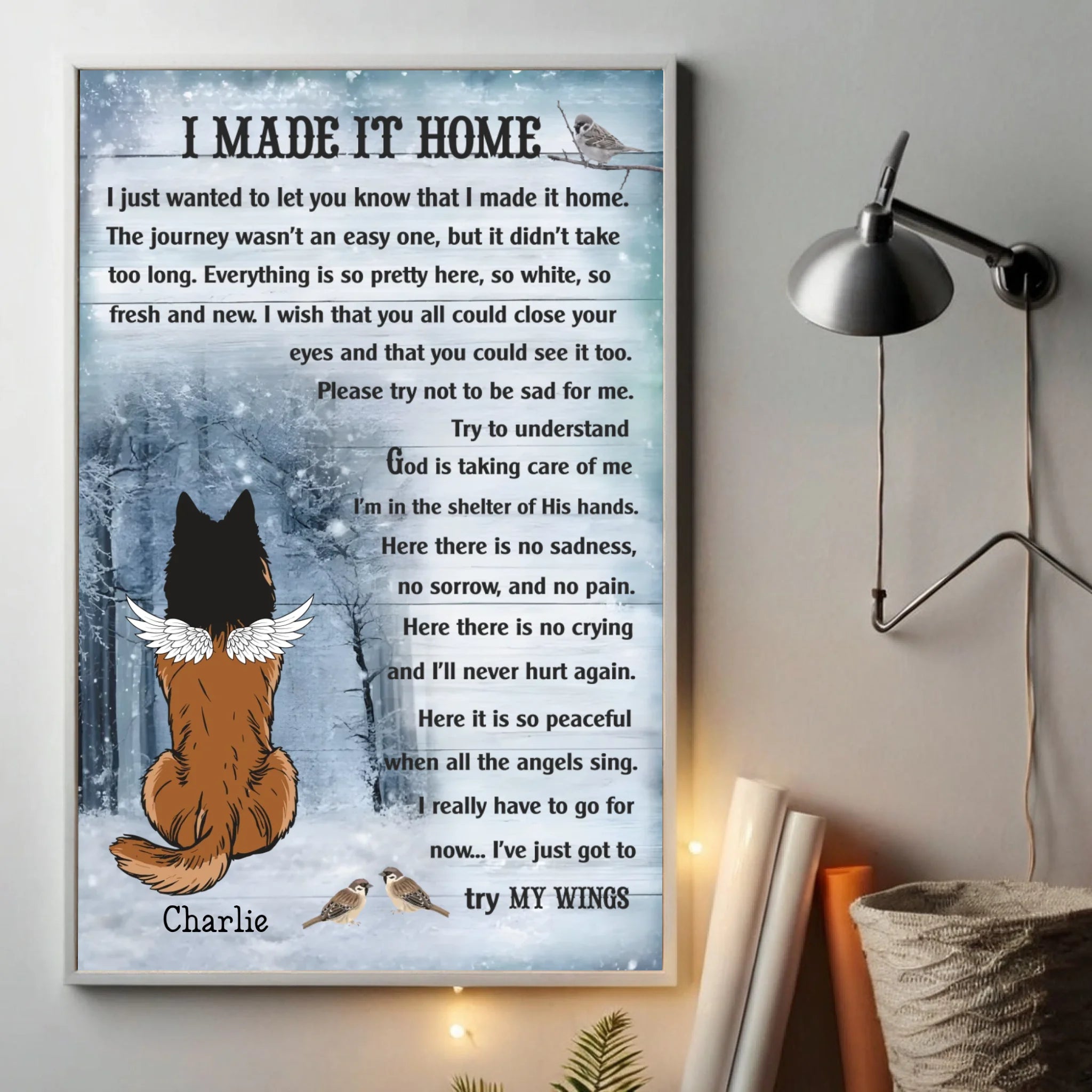 Personalized Dog Memorial Poster – I Made It Home Pet Loss Keepsake – 89Prints