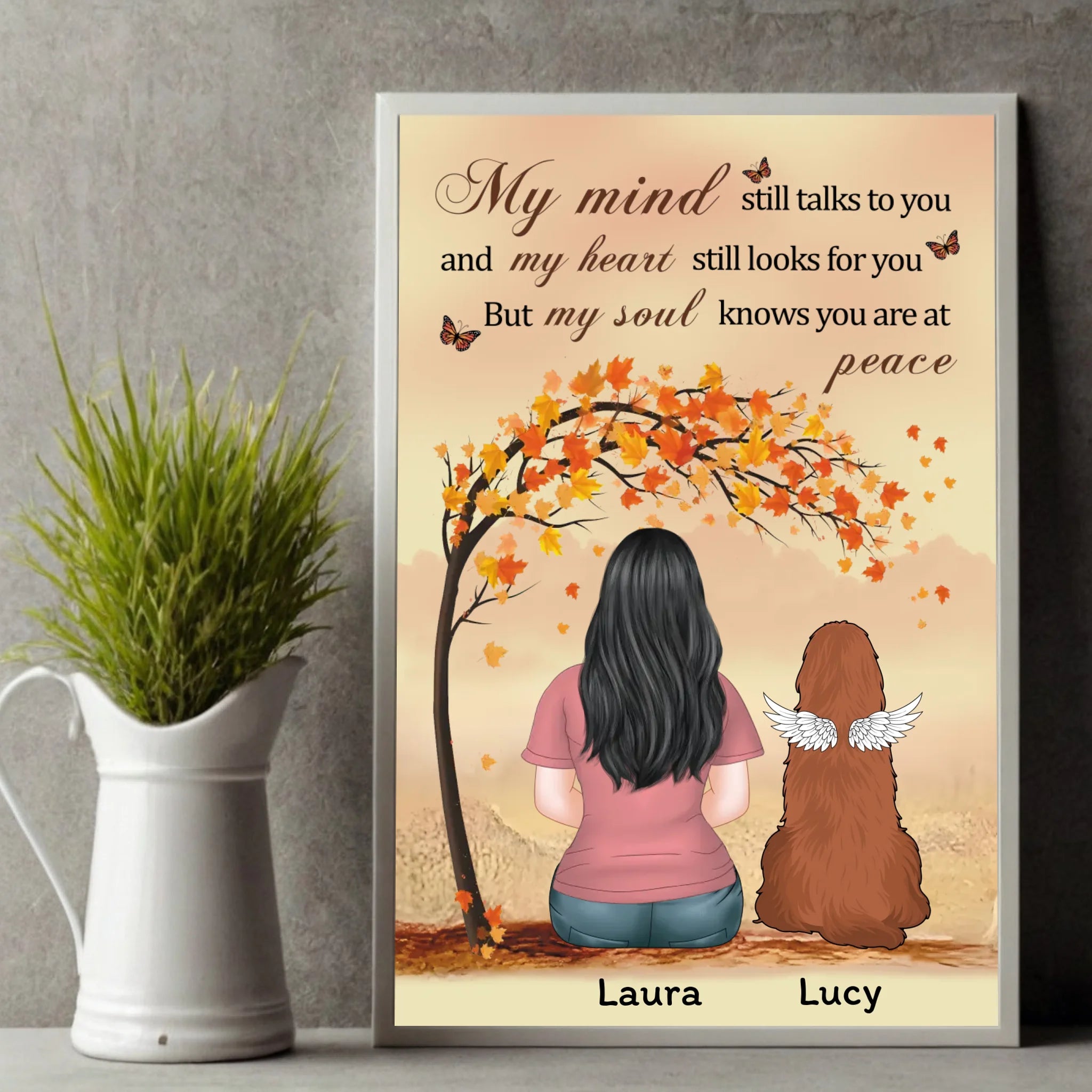 Custom Pet Loss Poster – In Loving Memory Dog Tribute – 89Prints