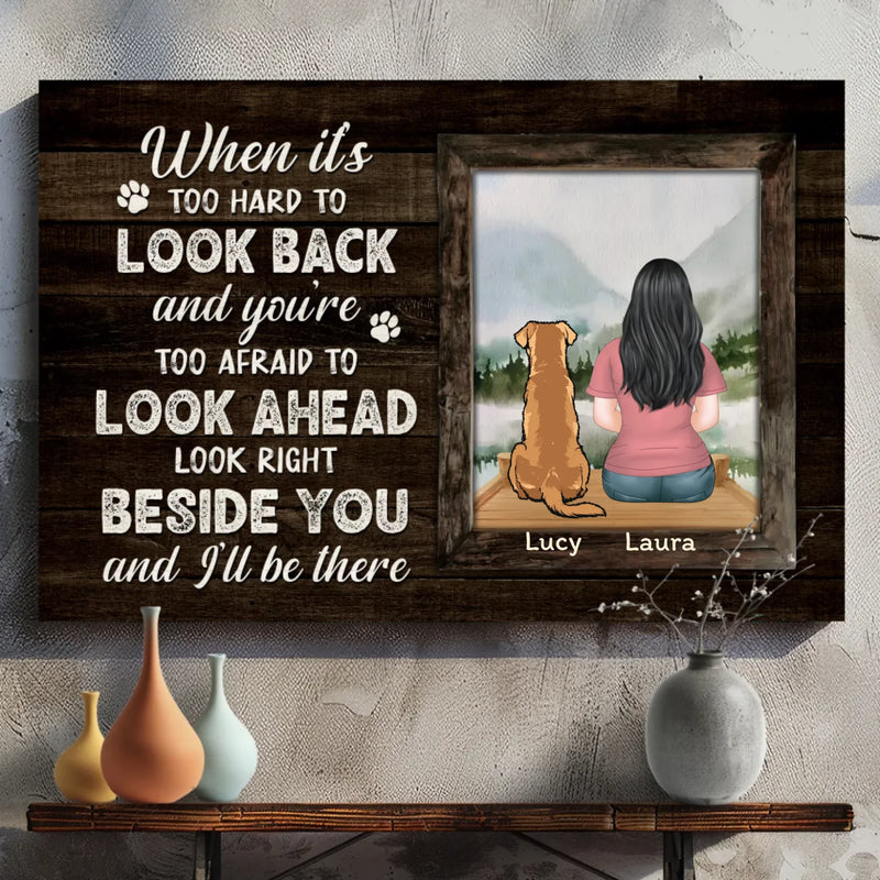 Forever Beside You Dog Canvas – Custom Pet Loss Tribute – 89Prints