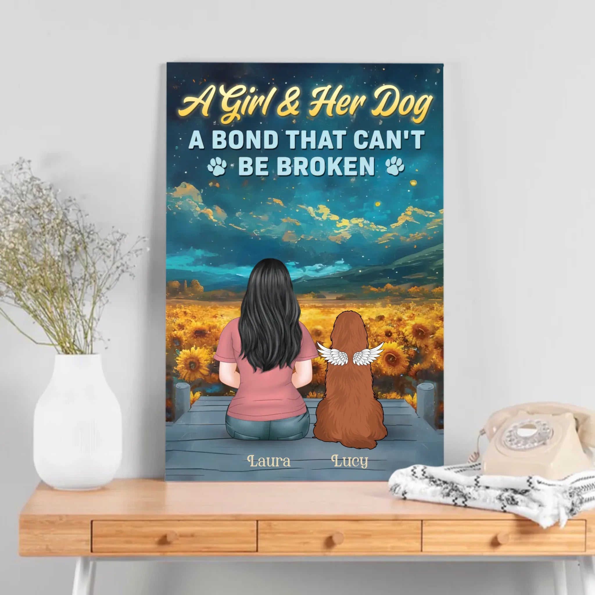 Personalized Dog Lover Canvas – Forever Bond Pet Tribute – 89Prints