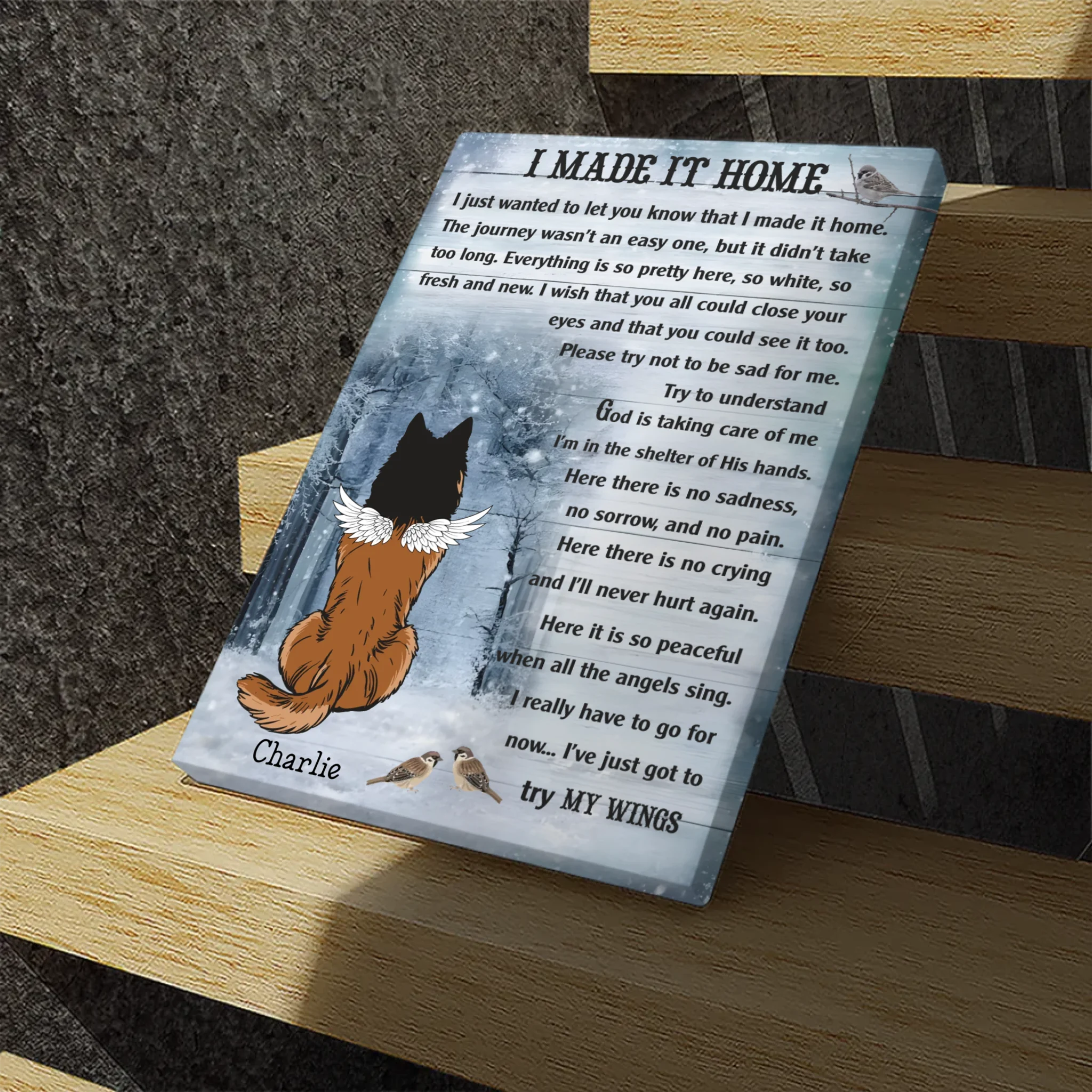 Dog Memorial Canvas – I Made It Home –  89Prints