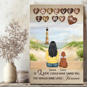 Forever in My Heart – Customizable Dog Memorial Canvas - 89Prints