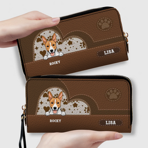 Personalized Long Leather Pet Wallet – Custom Dog & Cat Design - 89Prints