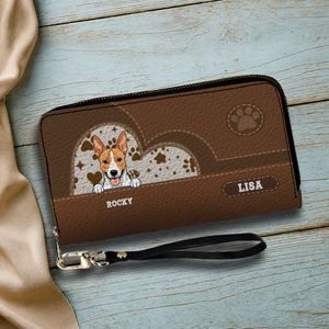 Personalized Long Leather Pet Wallet – Custom Dog & Cat Design - 89Prints