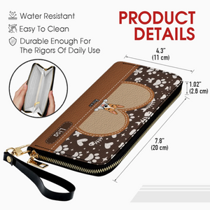 The Heart Frame Personalized Wallet - Personalized Dog & Cat Wallet | 89Prints