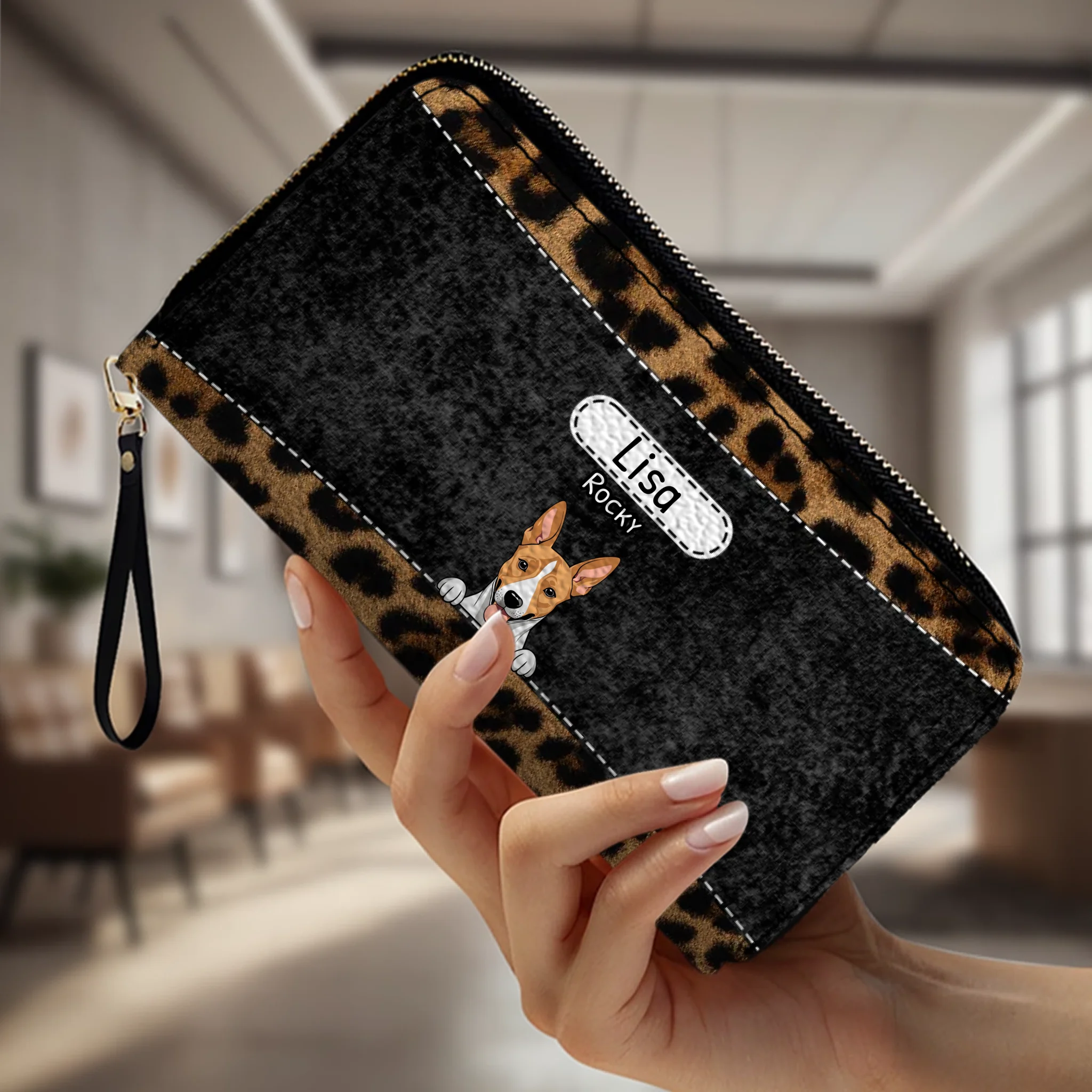 Leopard Print Pet Wallet - Personalized Pet Wallet | 89Prints