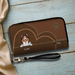 Vintage Style Custom Pet Wallet – Personalized Dog & Cat Art | 89Prints