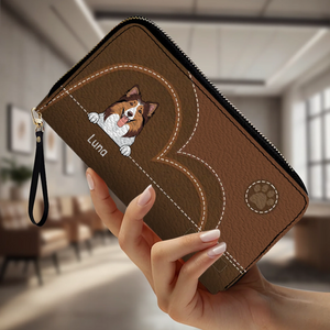 Vintage Style Custom Pet Wallet – Personalized Dog & Cat Art | 89Prints