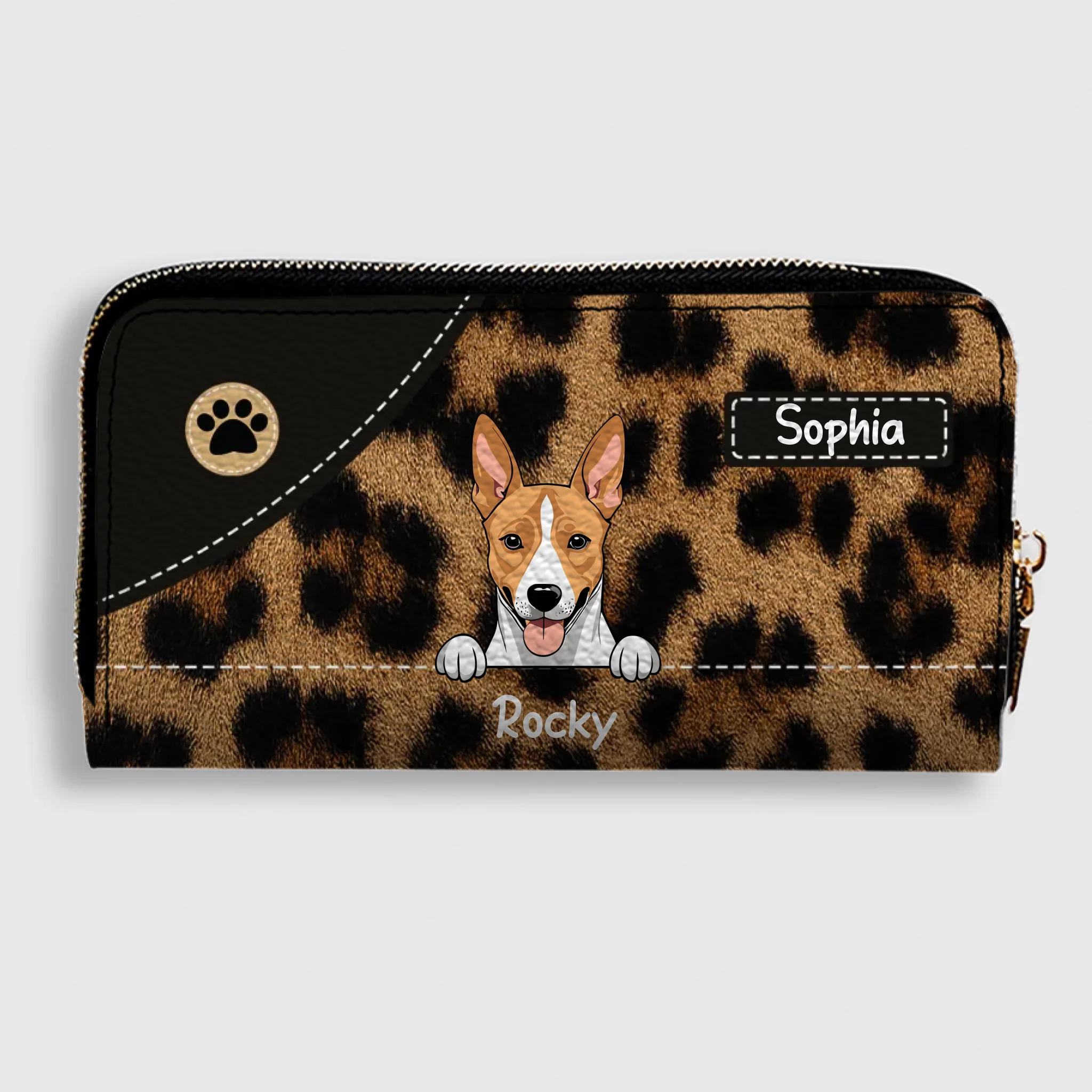 Leopard Print Wallet for Pet Lovers - Trendy Custom Artwork for Her - 89Prints
