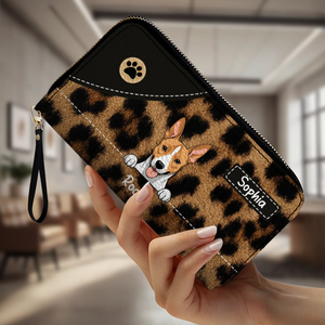 Leopard Print Wallet for Pet Lovers - Trendy Custom Artwork for Her - 89Prints