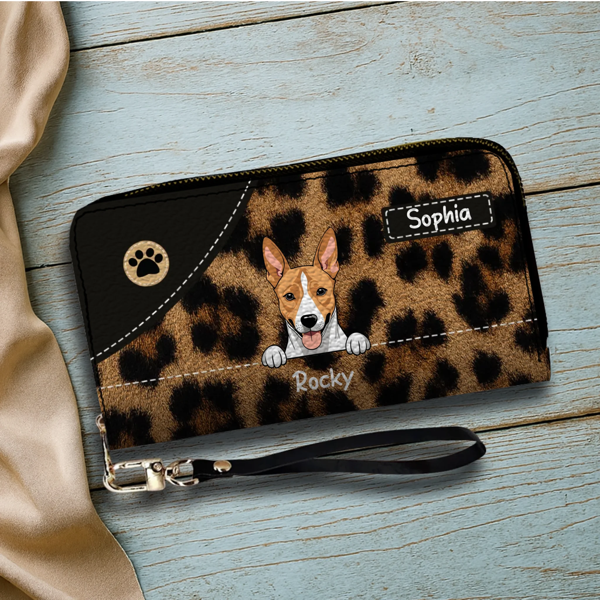 Leopard Print Wallet for Pet Lovers - Trendy Custom Artwork for Her - 89Prints