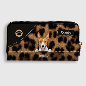 Leopard Print Wallet for Pet Lovers - Trendy Custom Artwork for Her - 89Prints
