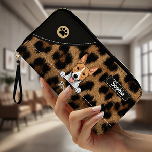 Leopard Print Wallet for Pet Lovers - Trendy Custom Artwork for Her - 89Prints