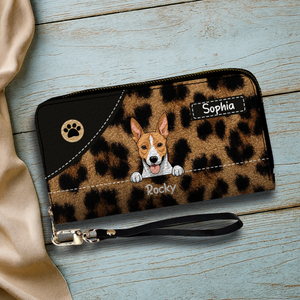 Leopard Print Wallet for Pet Lovers - Trendy Custom Artwork for Her - 89Prints