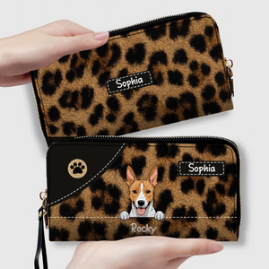 Leopard Print Wallet for Pet Lovers - Trendy Custom Artwork for Her - 89Prints