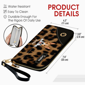 Leopard Print Wallet for Pet Lovers - Trendy Custom Artwork for Her - 89Prints