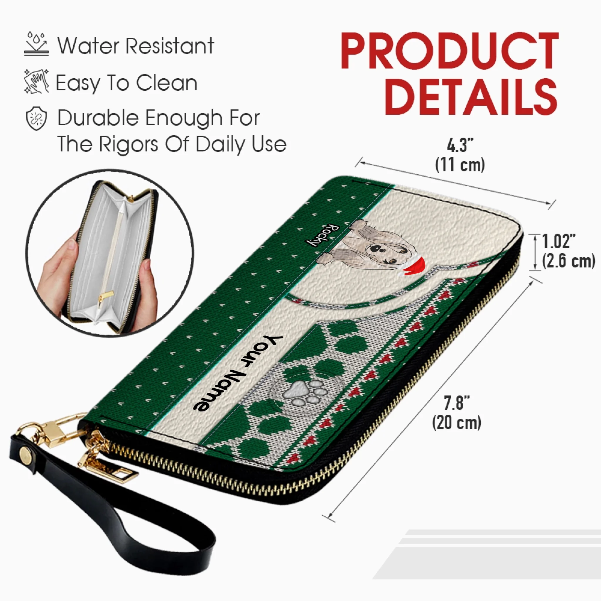 Holiday Surprise Leather Wallet – Custom Christmas Gift | 89Prints