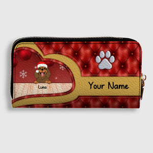 Cozy Christmas Leather Wallet – Custom Gift | 89Prints