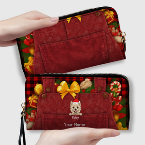 Warm Wishes Leather Wallet – Personalized Christmas Gift | 89Prints