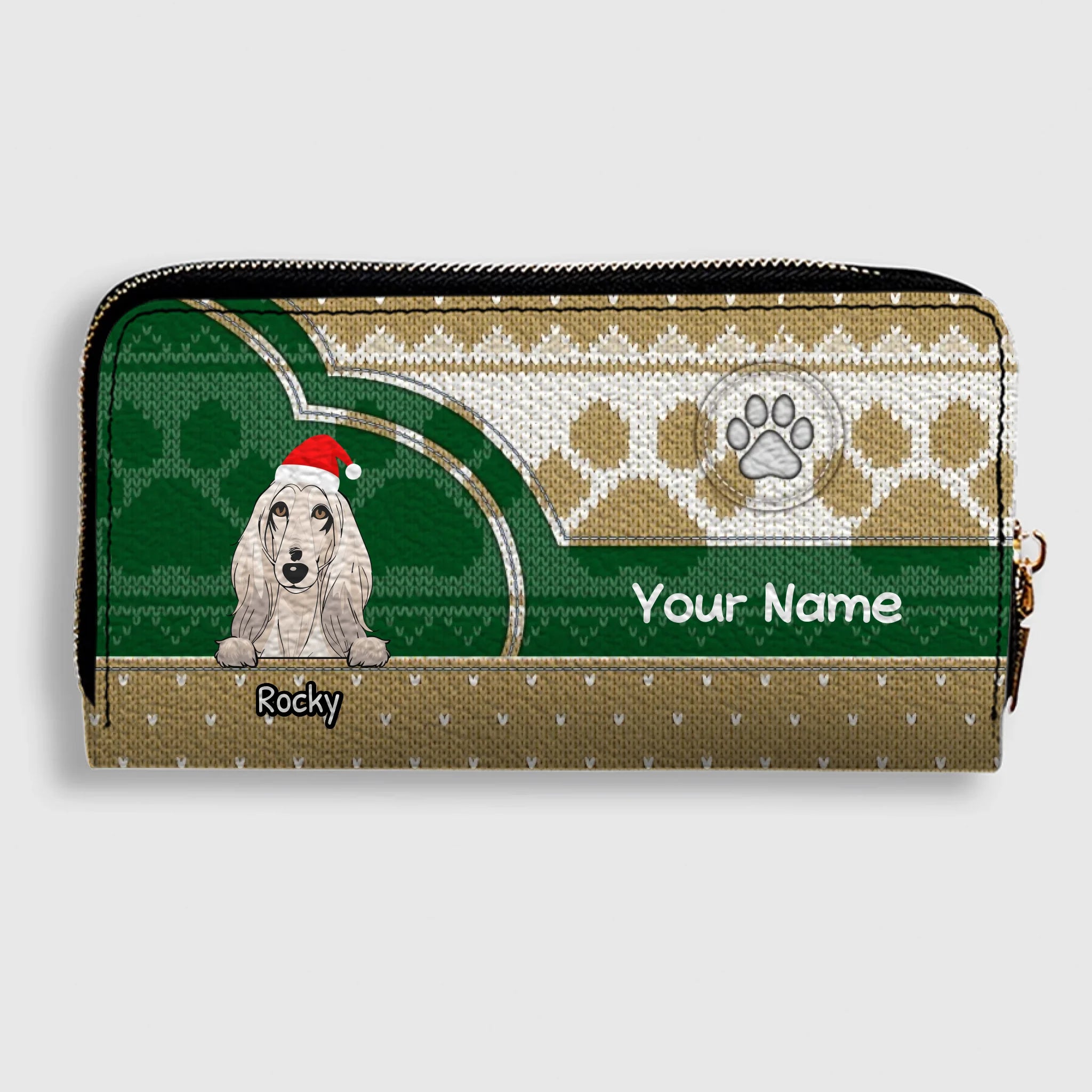 Paw & Heart Leather Wallet – Christmas Gift for Pet Lovers | 89Prints