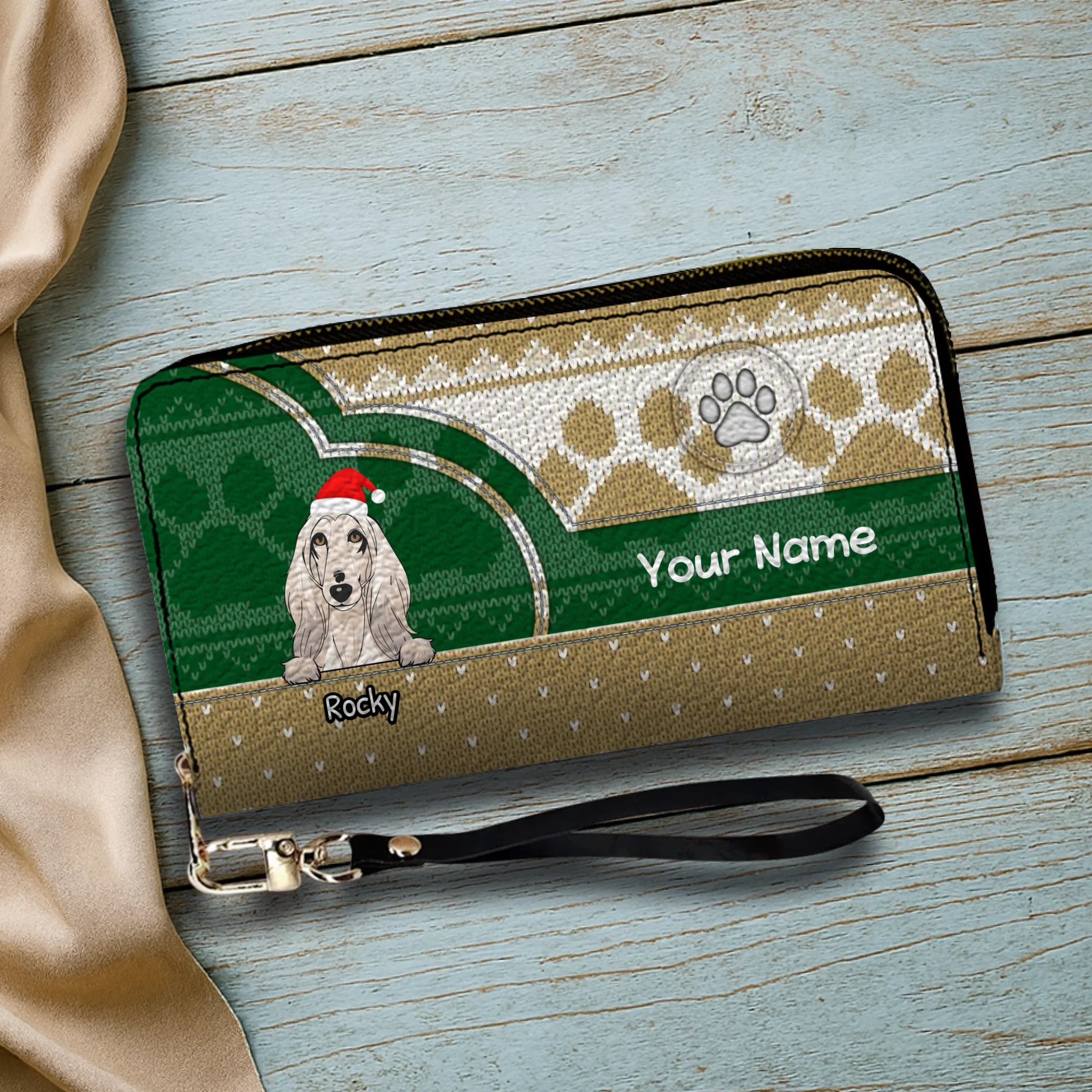 Paw & Heart Leather Wallet – Christmas Gift for Pet Lovers | 89Prints