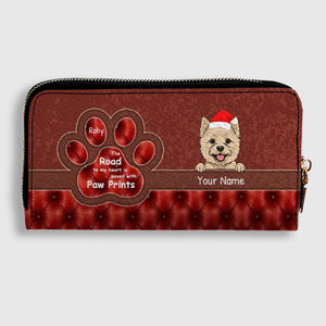 Pawprint Leather Wallet – Personalized Christmas Gift for Pet Lovers | 89Prints