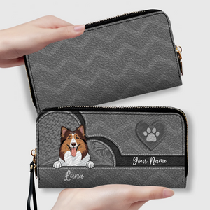Personalized Pawprint Leather Wallets – Custom Gifts for Dog & Cat Owners | 89Prints