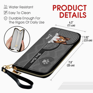 Personalized Pawprint Leather Wallets – Custom Gifts for Dog & Cat Owners | 89Prints