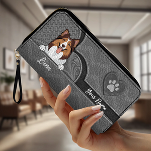 Personalized Pawprint Leather Wallets – Custom Gifts for Dog & Cat Owners | 89Prints