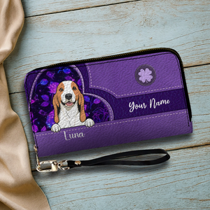 Vintage Floral Pattern Leather Wallet – Customized Gift | 89Prints