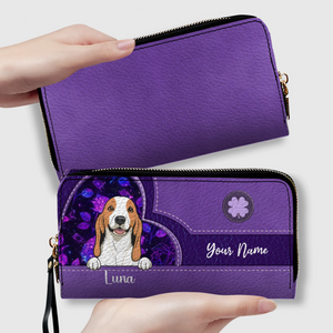 Vintage Floral Pattern Leather Wallet – Customized Gift | 89Prints