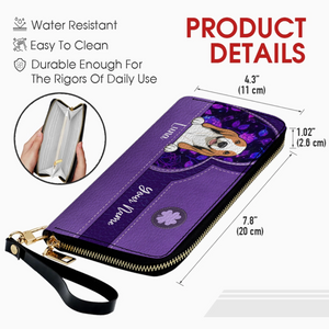 Vintage Floral Pattern Leather Wallet – Customized Gift | 89Prints