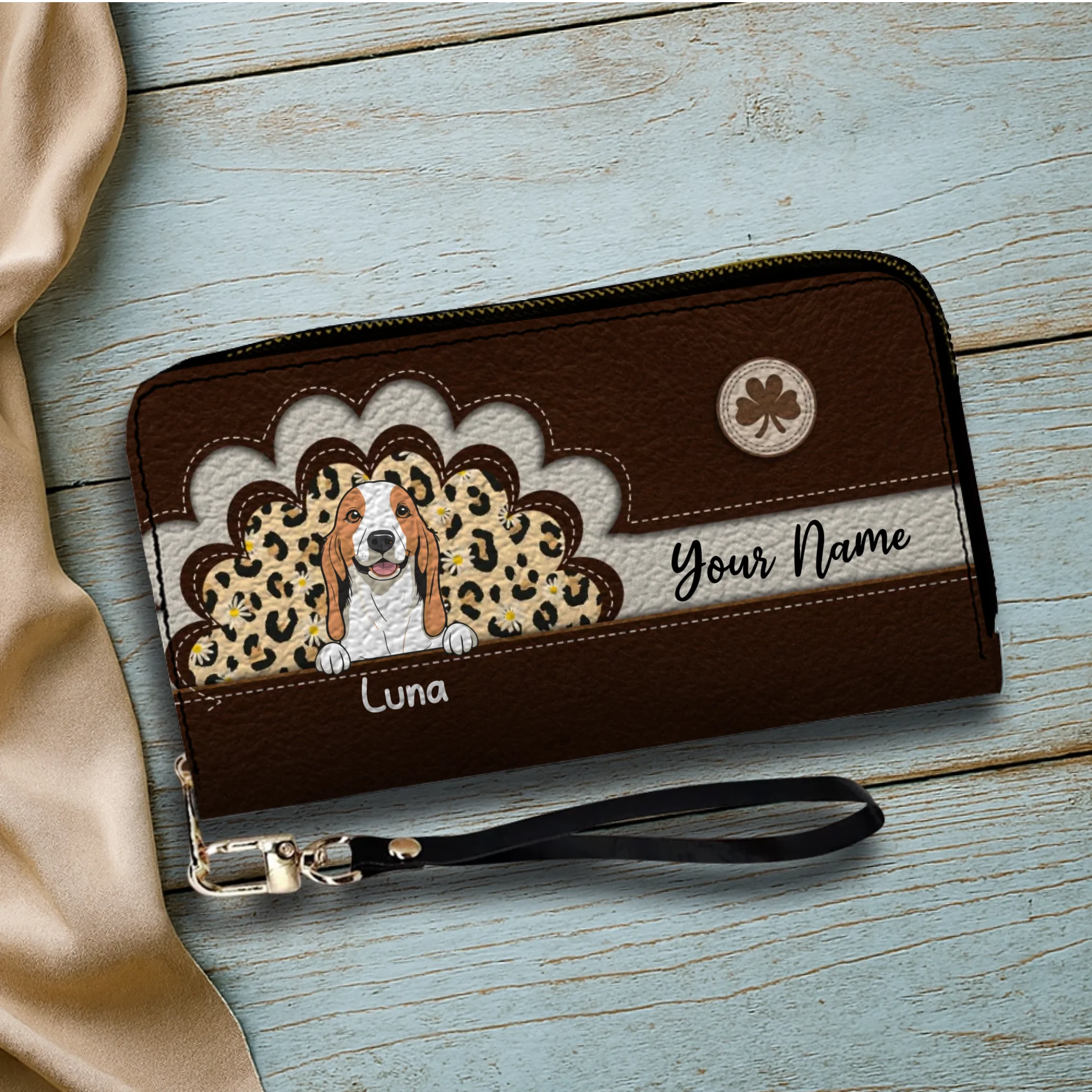 Custom Leather Wallet for Pet Moms or Dads – Personalized Gift - 89Prints