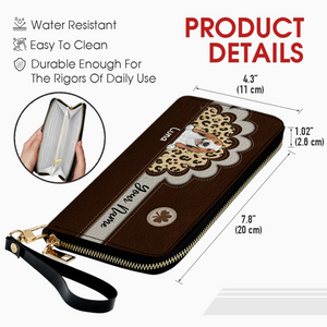 Custom Leather Wallet for Pet Moms or Dads – Personalized Gift - 89Prints