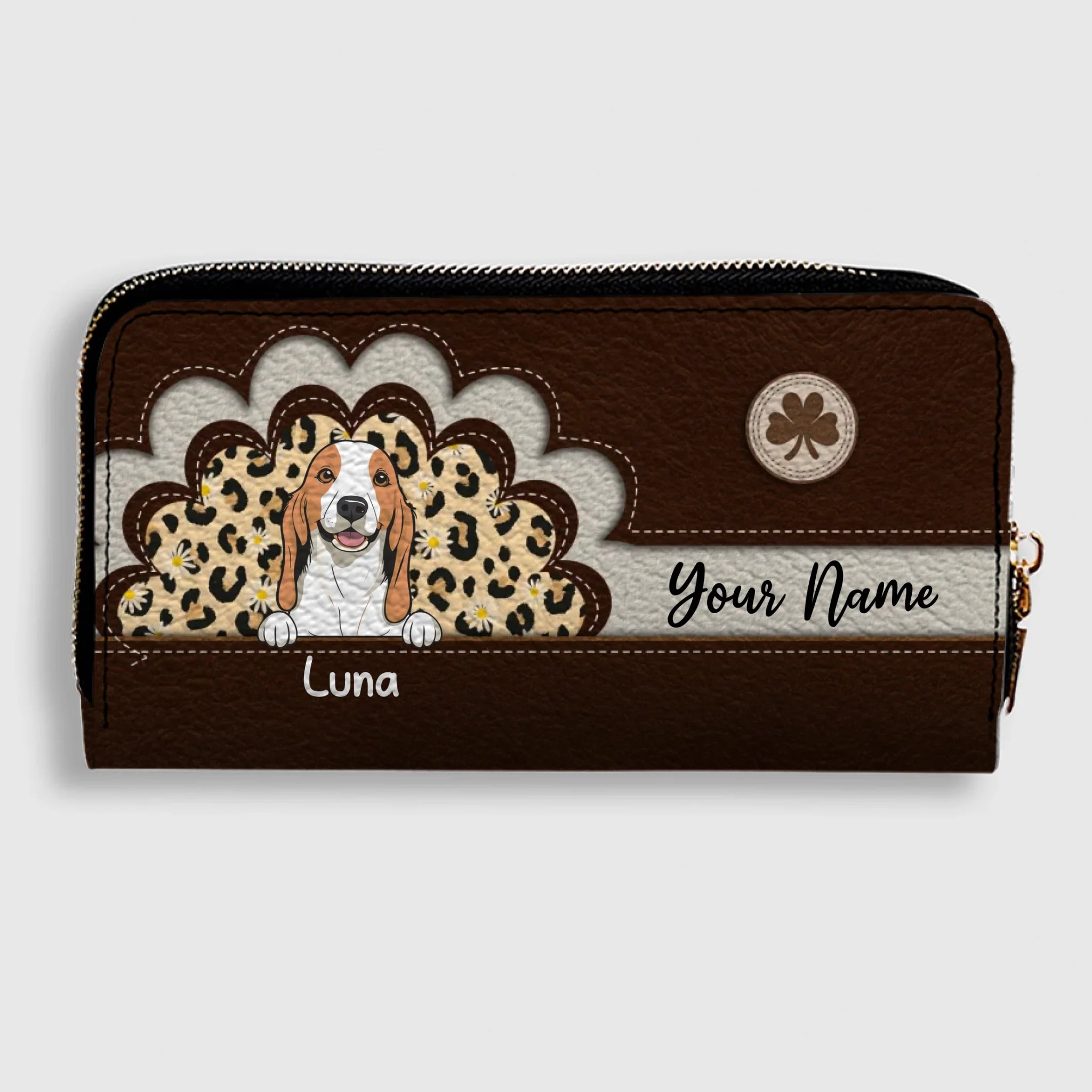 Custom Leather Wallet for Pet Moms or Dads – Personalized Gift - 89Prints