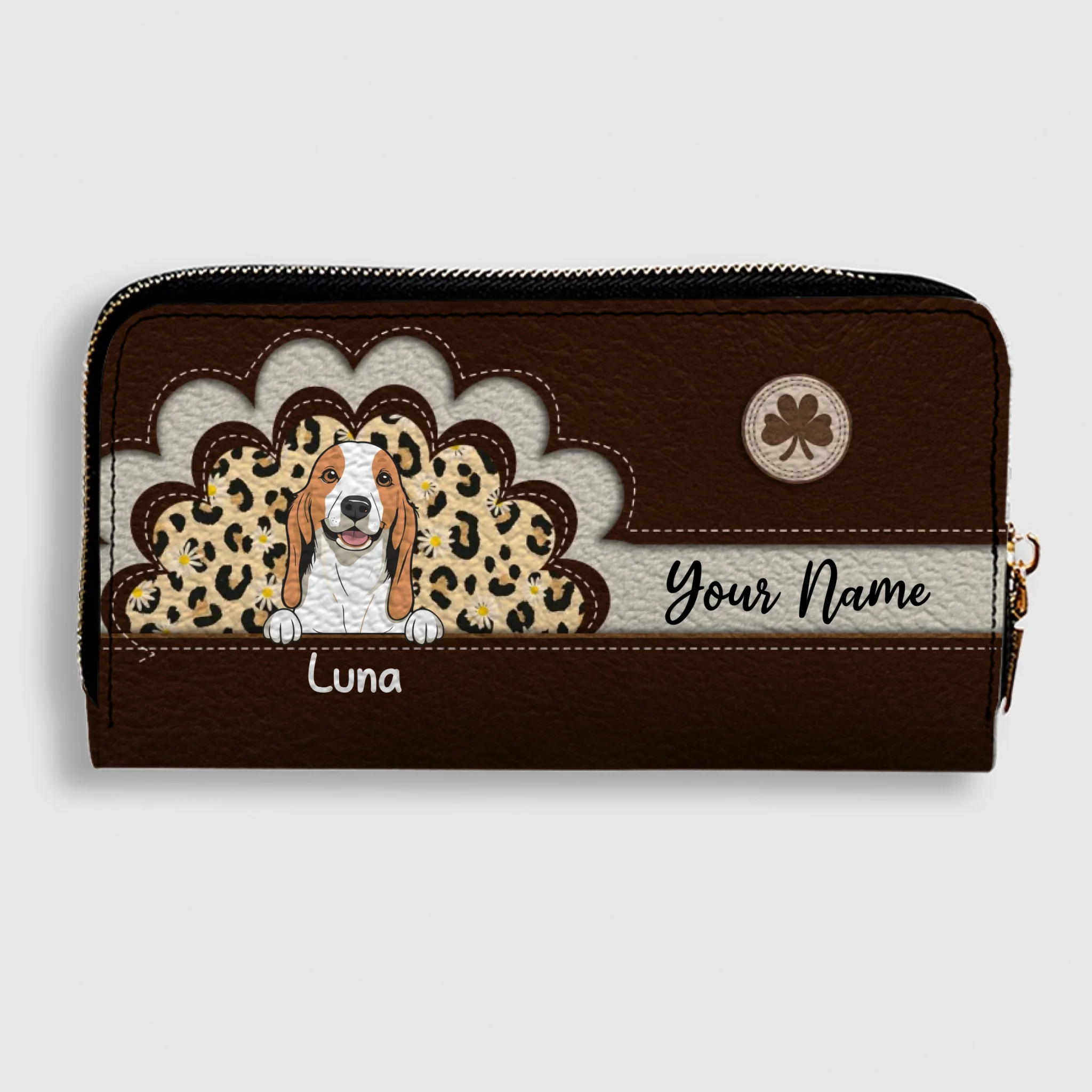 Custom Leather Wallet for Pet Moms or Dads – Personalized Gift - 89Prints