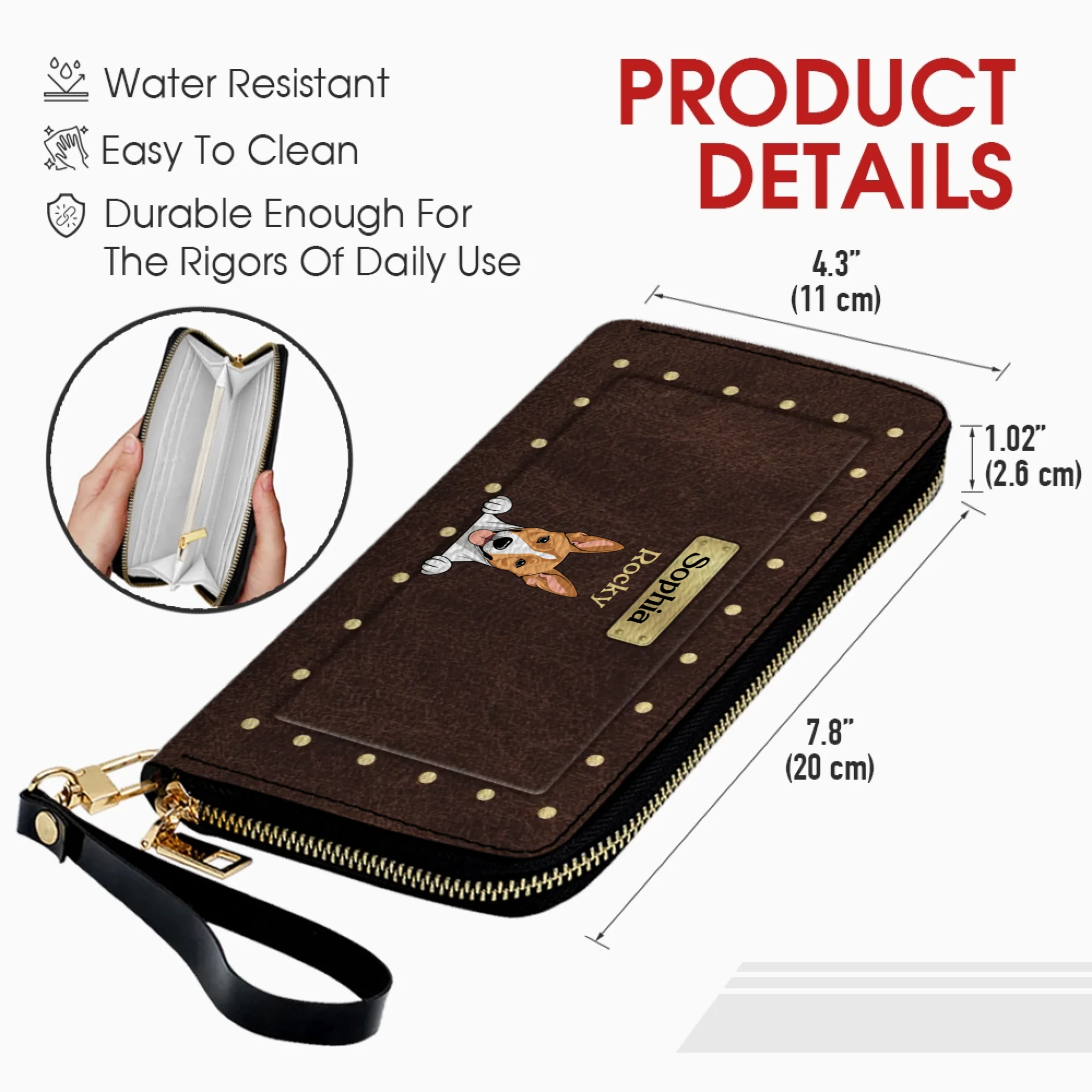 Luxury Personalized Leather Wallet for Pet Lovers – Stylish Gift - 89Prints