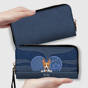 Minimalist Leather Wallet for Pet Lovers – Personalized Gift - 89Prints