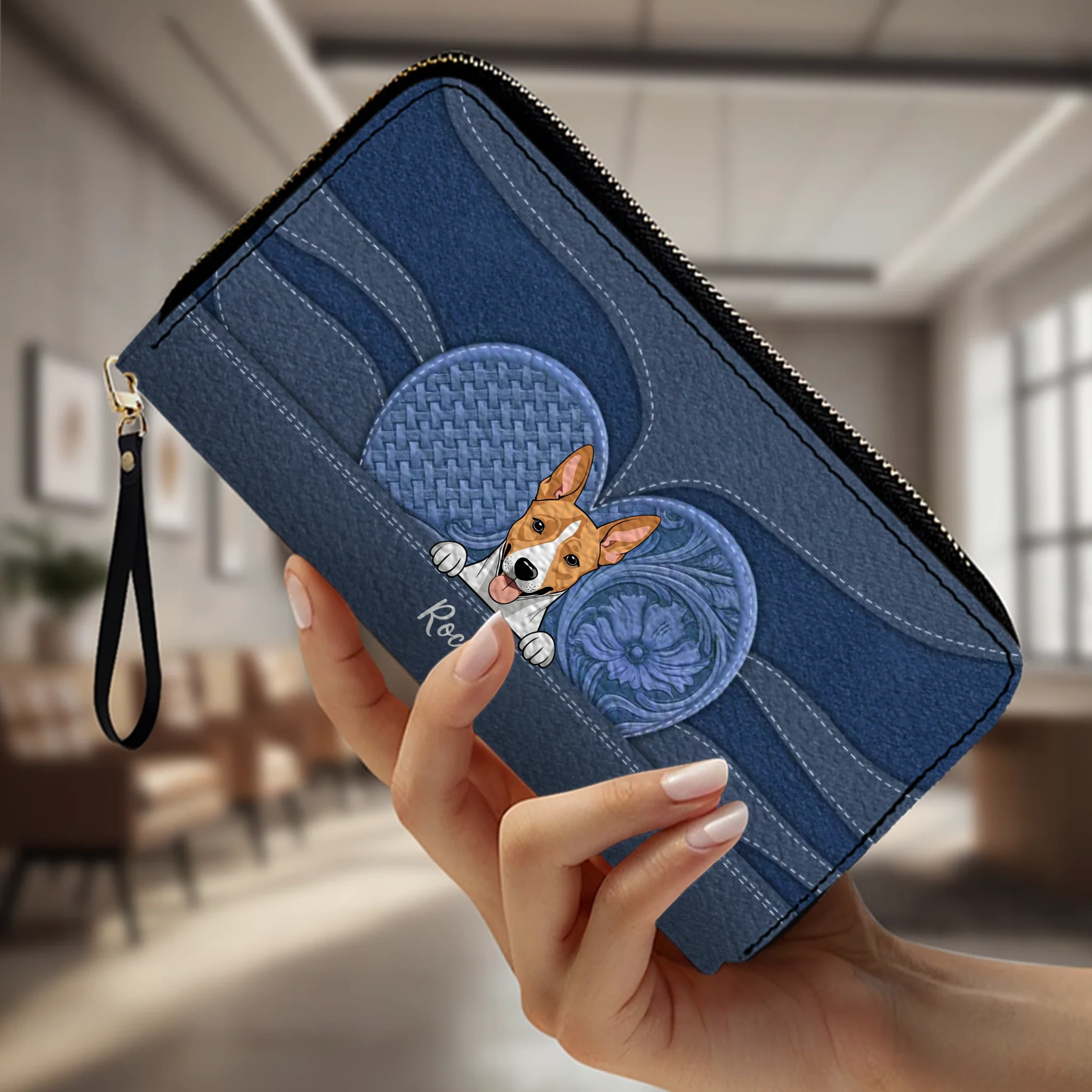 Minimalist Leather Wallet for Pet Lovers – Personalized Gift - 89Prints