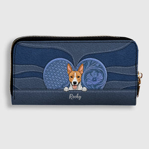 Minimalist Leather Wallet for Pet Lovers – Personalized Gift - 89Prints